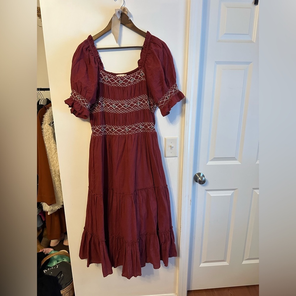 IVY CITY Deep Red Liesl Dress women’s size XL - Picture 3 of 6